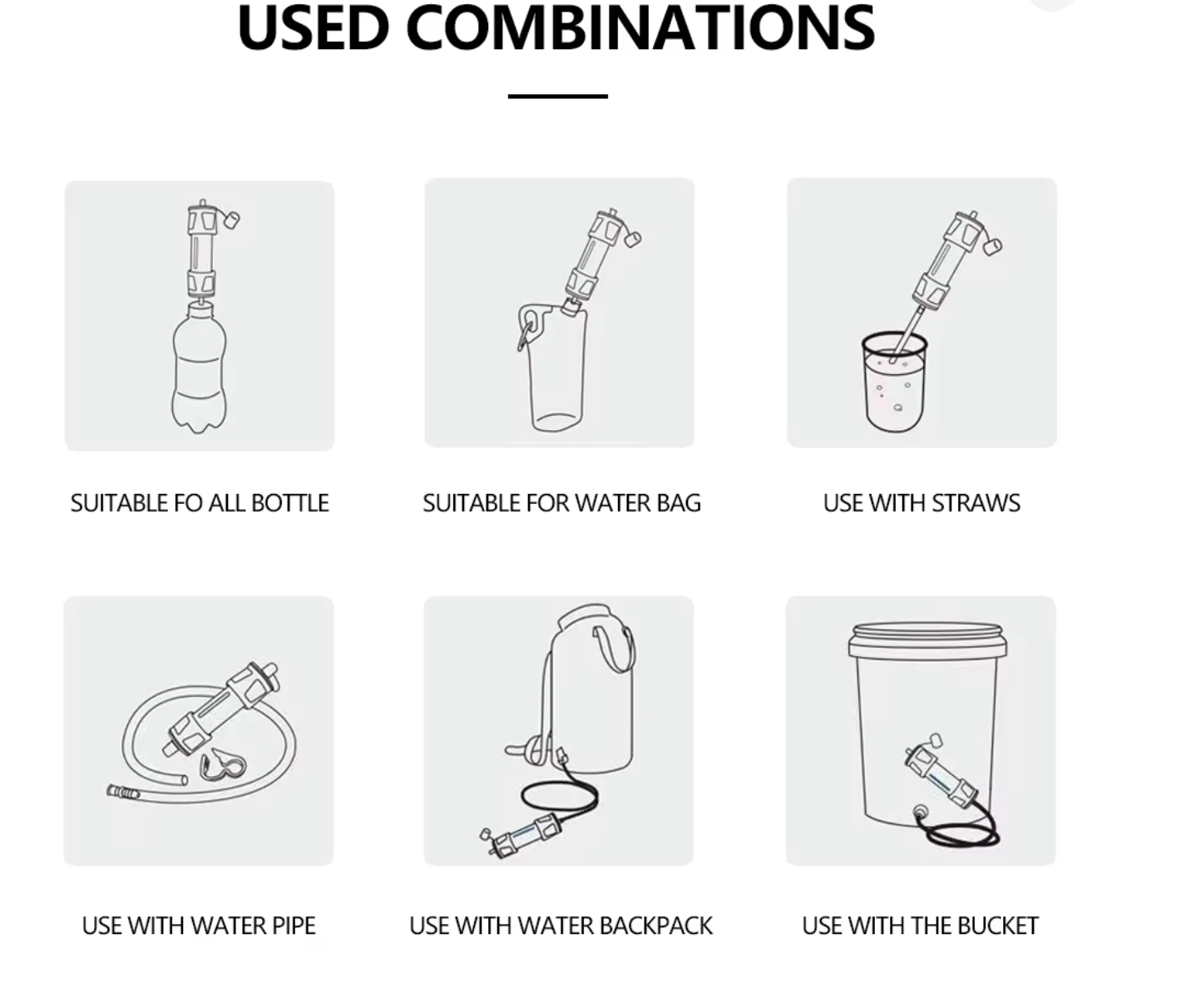 Filtre à eau survie
