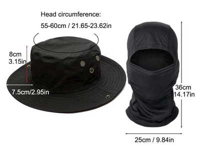 Chapeau + cagoule tactique