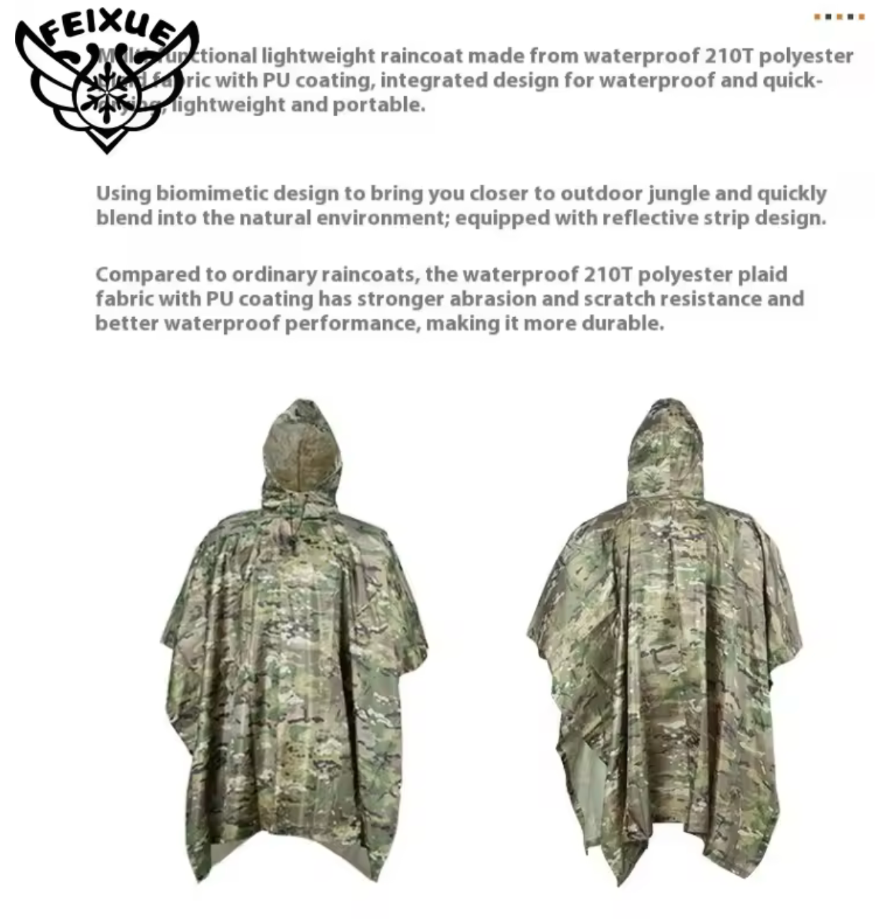 Poncho militaire imperméable
