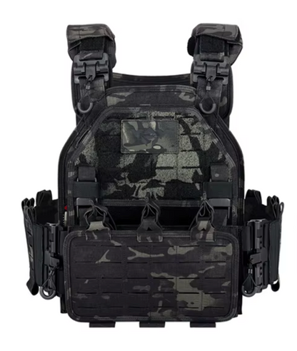 Gilet porte-plaques tactique noir
