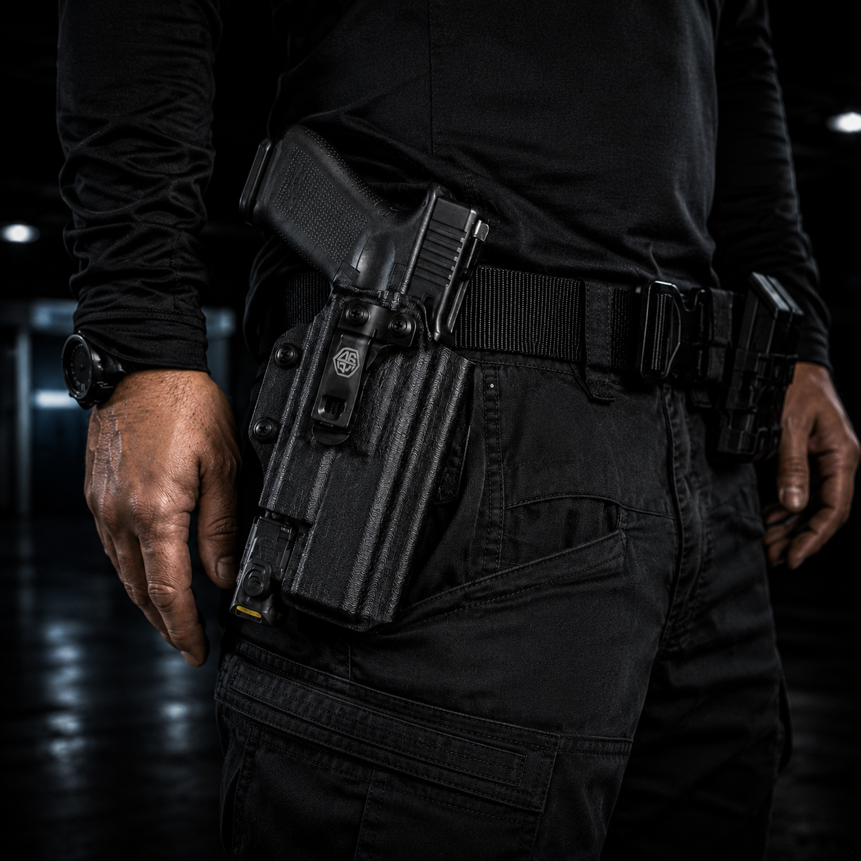 Holster rigide Glock + lampe